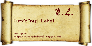 Murányi Lehel névjegykártya